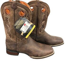 Dan Post DP4562 Cowboy Boots Men’s 15D Tan NEW w/ Tags flaw pull hole Tear